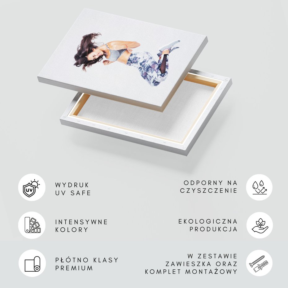 Obraz na płótnie - kobieta, sport, radość