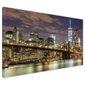 Obraz na płótnie - miasto, most, noc