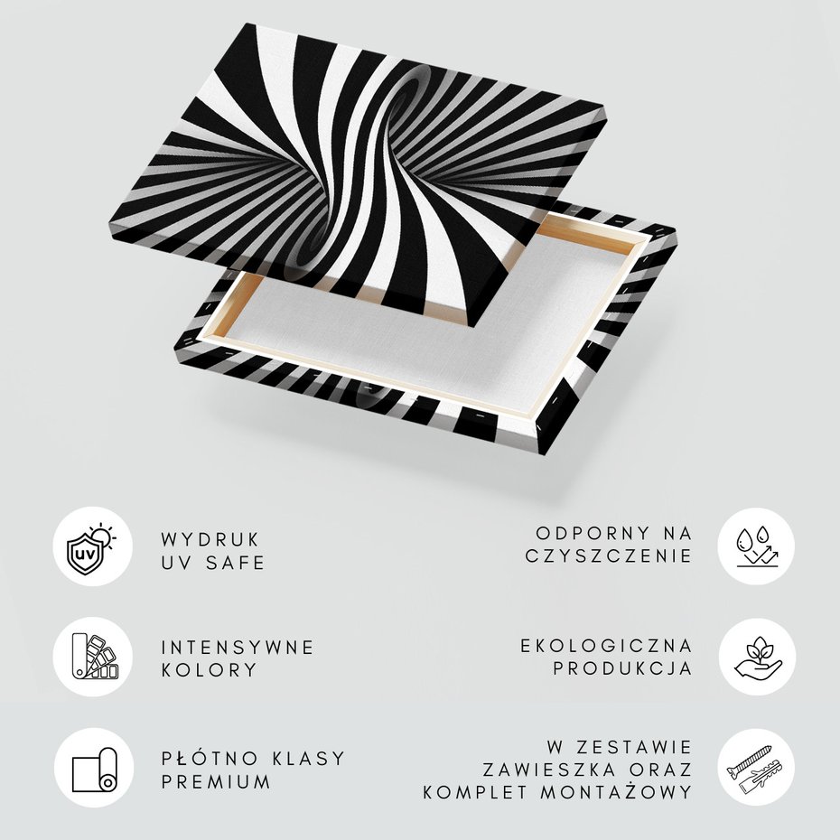 Obraz na płótnie - abstrakcja, spirala, iluzja