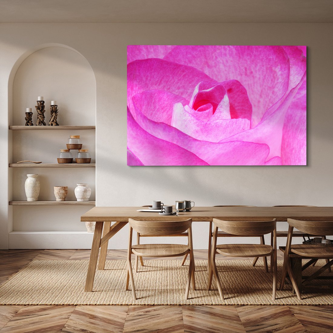 Obraz na płótnie - róża, kwiat, różowy