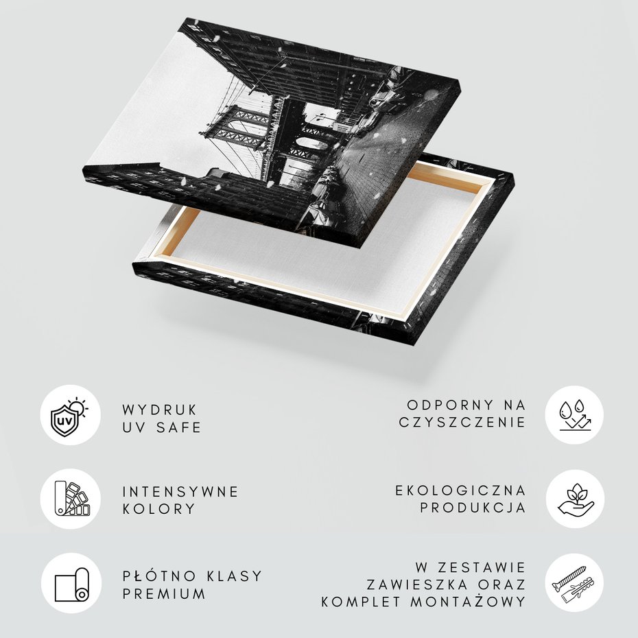 Obraz na płótnie - miasto, most, ulica