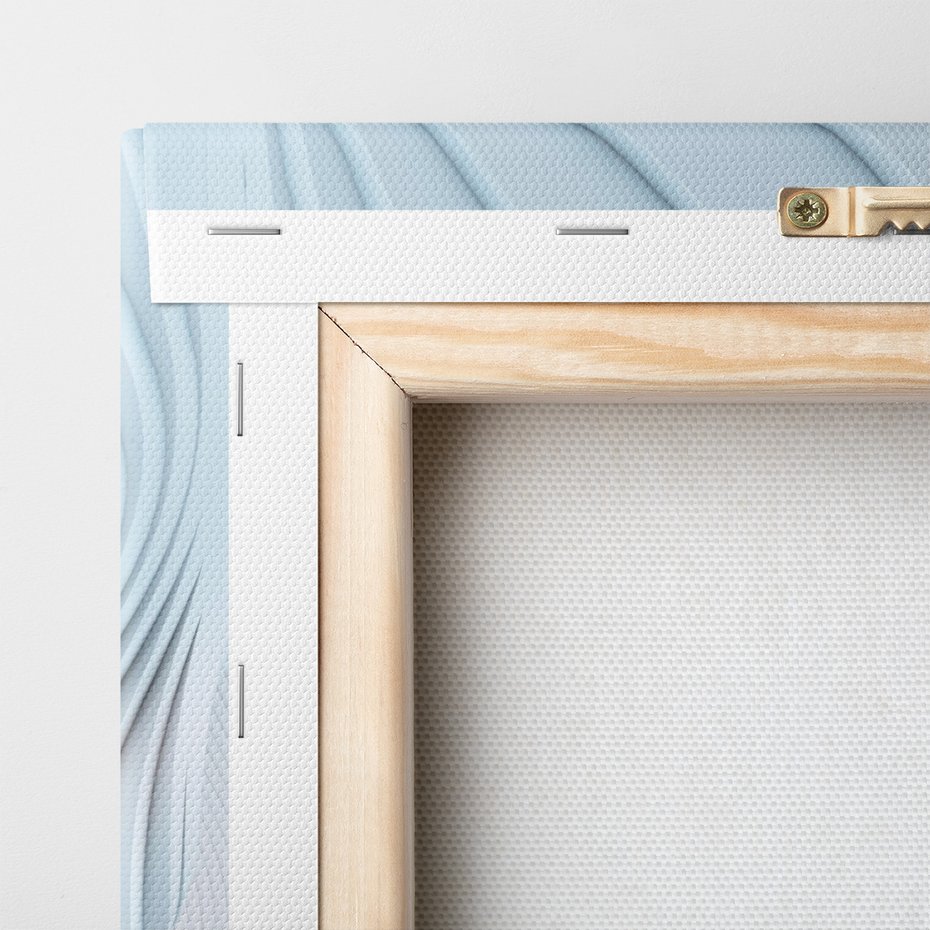 Obraz na płótnie - abstrakcja, fale, biały