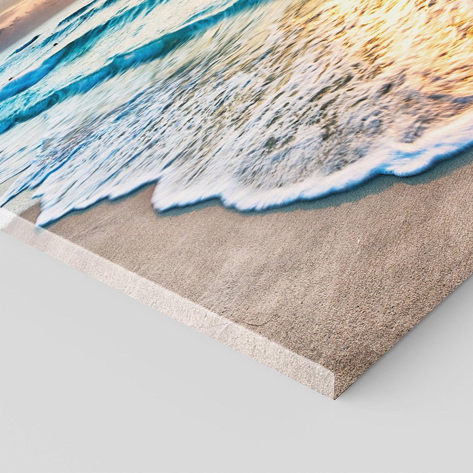 Obraz na płótnie - plaża, morze, zachód słońca