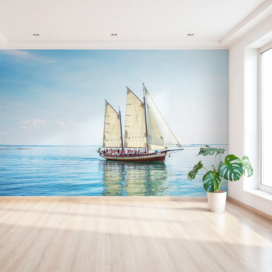 Fototapeta - żaglówka, morze, woda