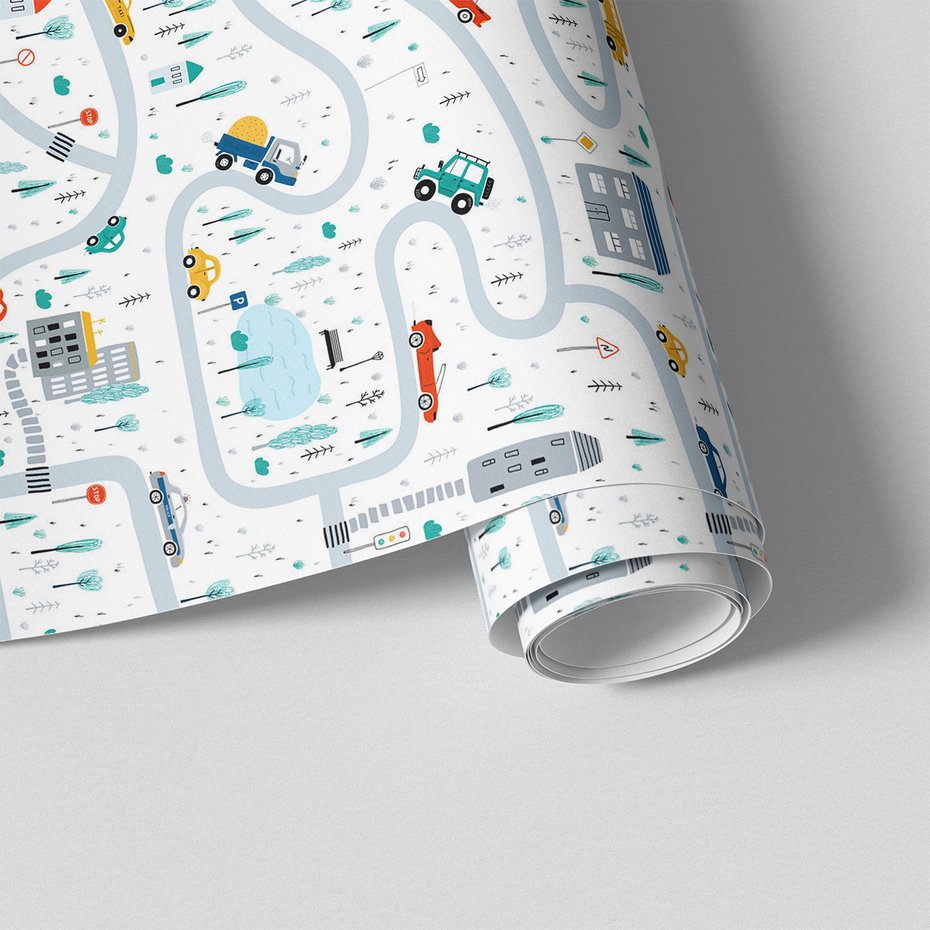 Tapeta - dziecięca, miasto, ulice