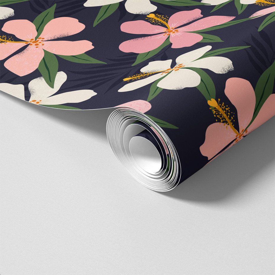 Tapeta - kwiaty, liście, tropiki