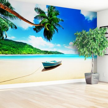 Fototapeta - plaża, morze, palma