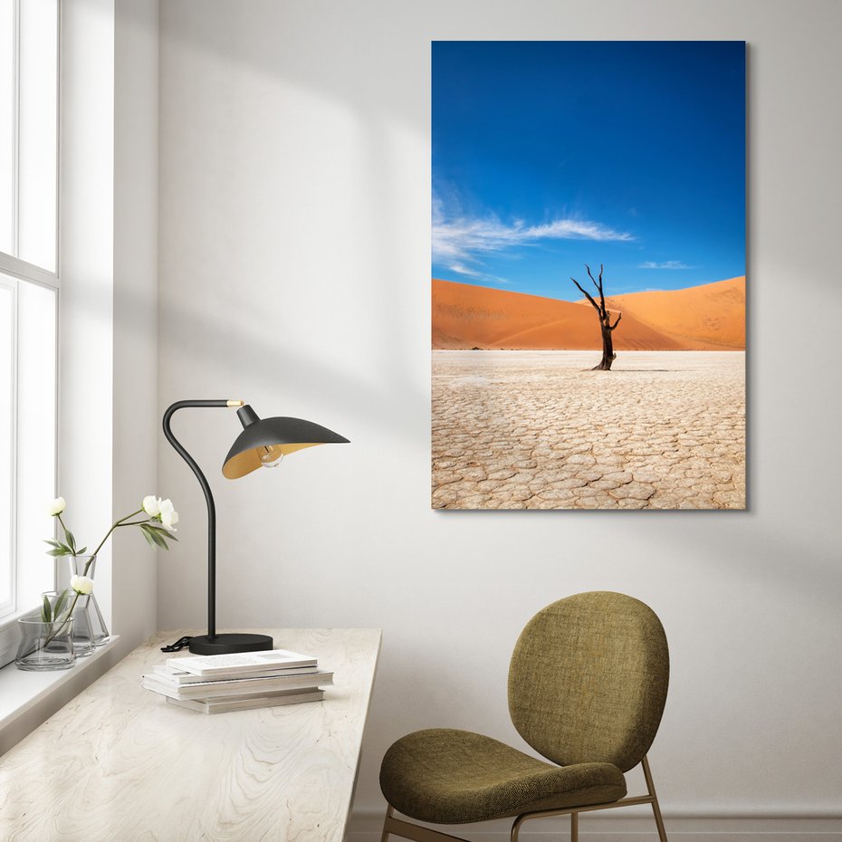 Obraz na płótnie - krajobraz, pustynia, drzewo