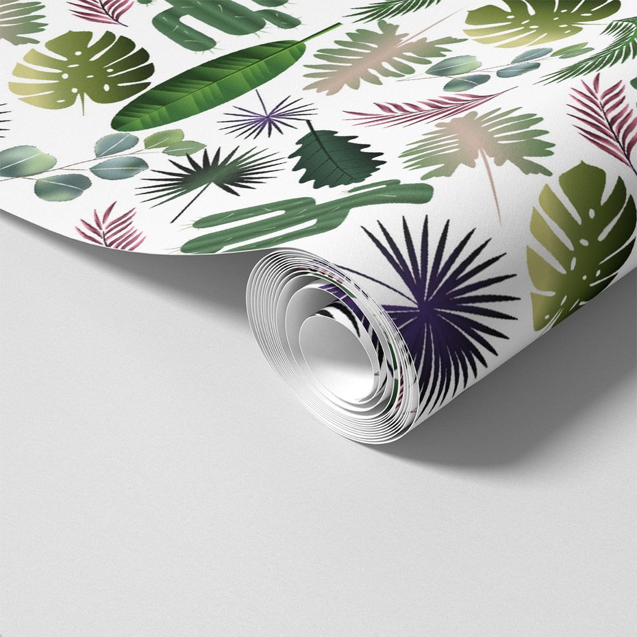 Tapeta - liście, kaktus, rośliny