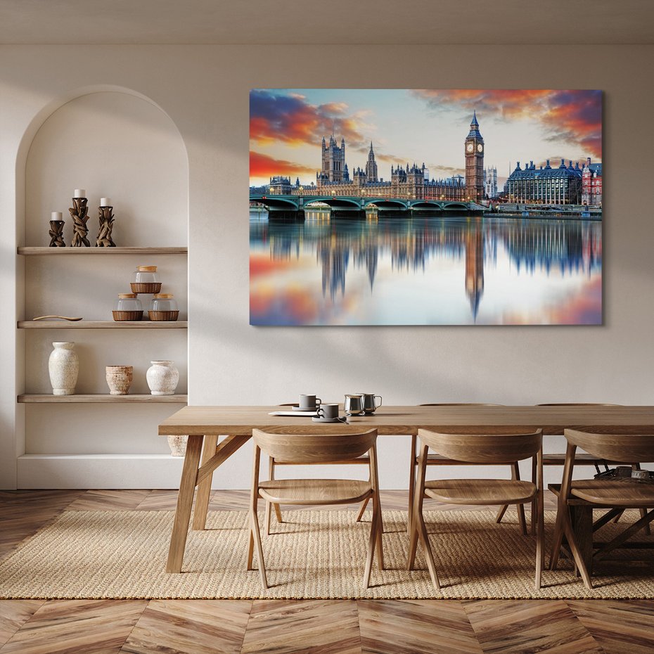 Obraz na płótnie - Londyn, Big Ben, Tamiza