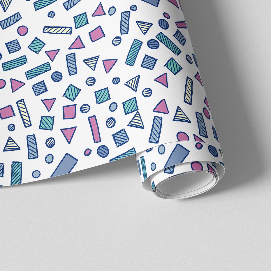 Tapeta - kształty, figury, kreski