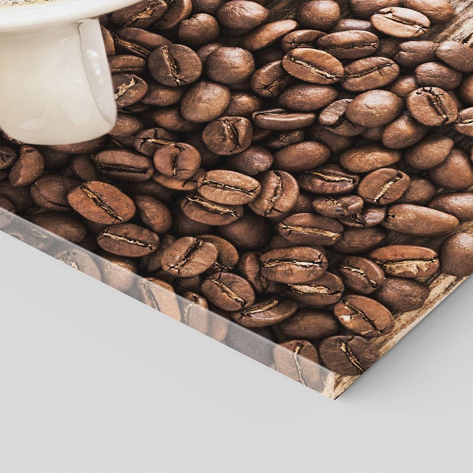 Obraz na płótnie - kawa, ziarna, napój