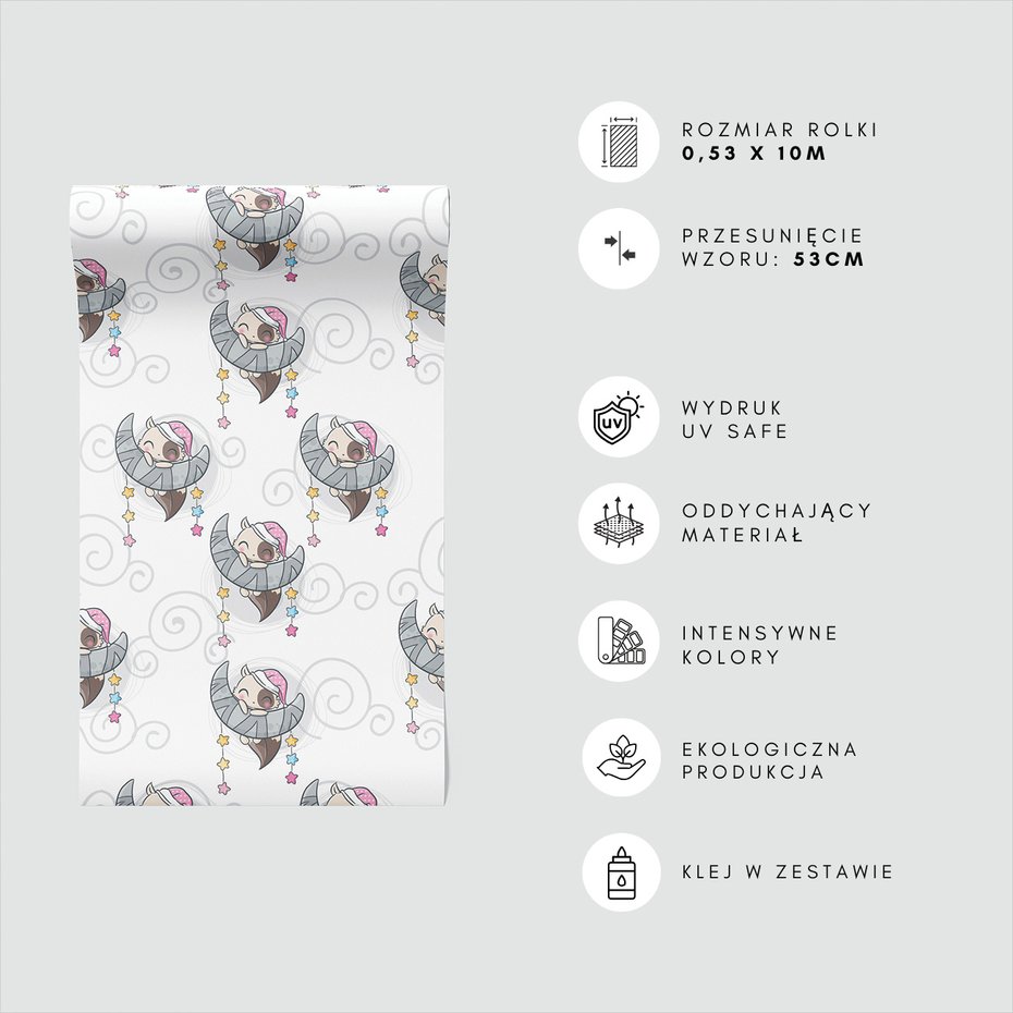 Tapeta - dziecięca, sen, księżyc