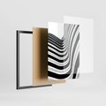 Zestaw obrazy w ramie, plakaty - struktura, schody, architektura - rama czarna