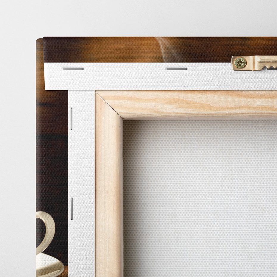 Obraz na płótnie - kawa, ziarna, filiżanka