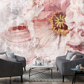 Fototapeta - loft, kwiaty, mural