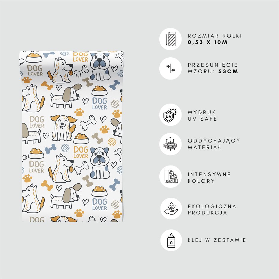 Tapeta - dziecięca, psy, kości,