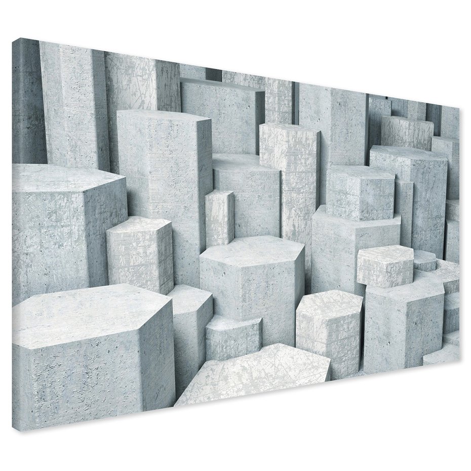 Obraz na płótnie - beton, sześcian, abstrakcja