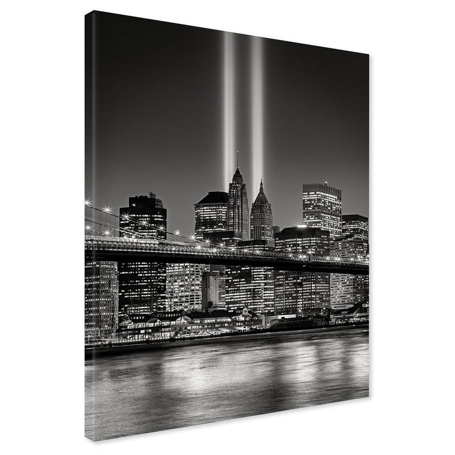 Obraz na płótnie - miasto, most, noc