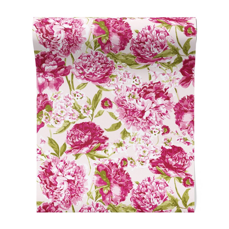 Tapeta - kwiaty, liście, wzór