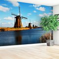 Fototapeta - wiatraki, woda, niebo