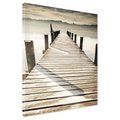 Obraz na płótnie - pomost, jezioro, drewno