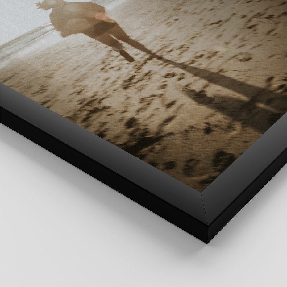 Zestaw obrazy w ramie, plakaty - plaża, palmy, morze - rama czarna