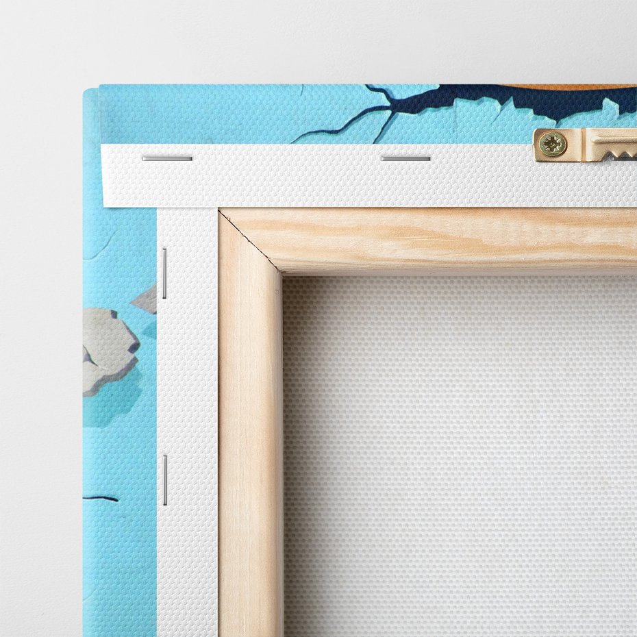 Obraz na płótnie - Trabant, mur, auto