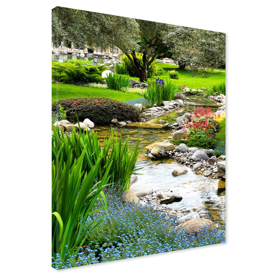 Obraz na płótnie - krajobraz, woda, ogród