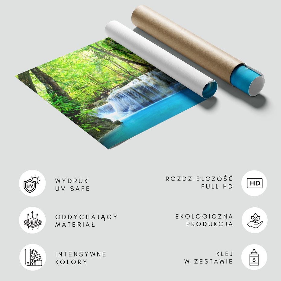 Fototapeta - wodospad, las, woda