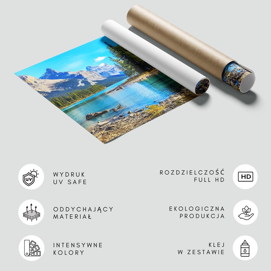 Fototapeta - góry, jezioro, las