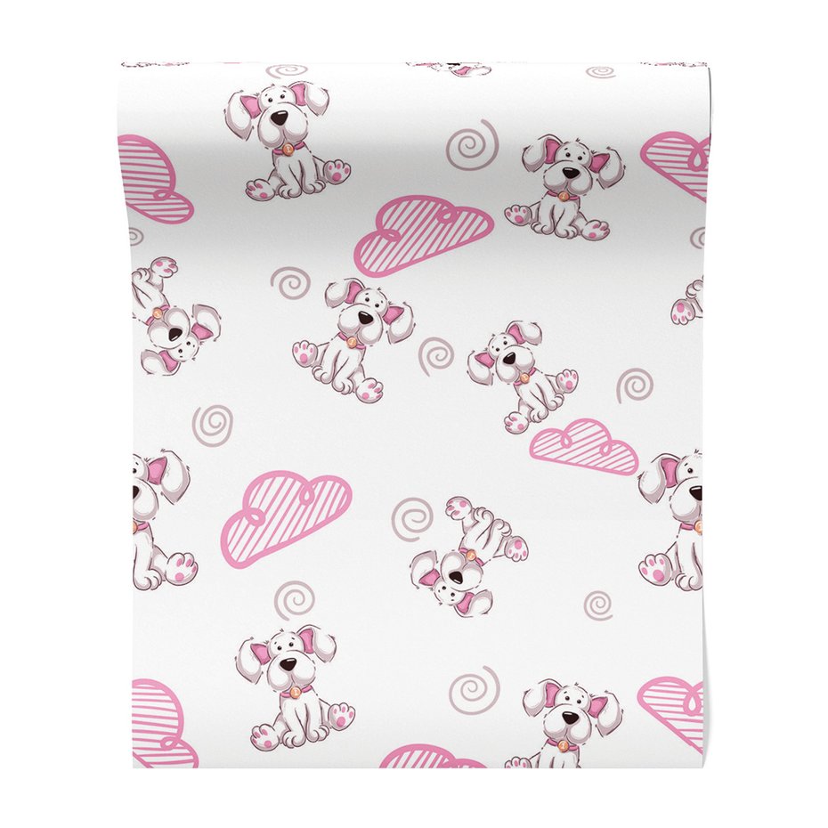 Tapeta - dziecięca, pies, chmura, spirala