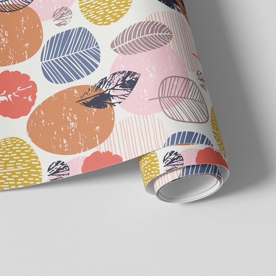 Tapeta - liście, drzewa, kropki