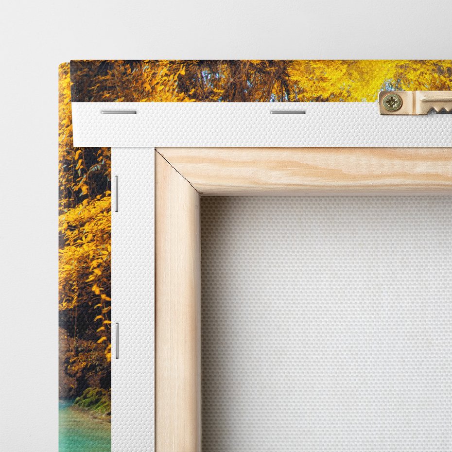 Obraz na płótnie - wodospad, las, natura