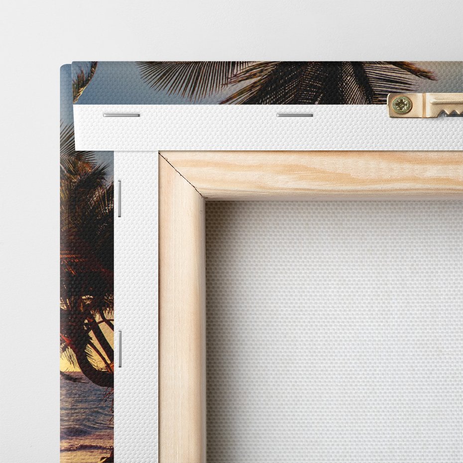 Obraz na płótnie - plaża, palmy, morze