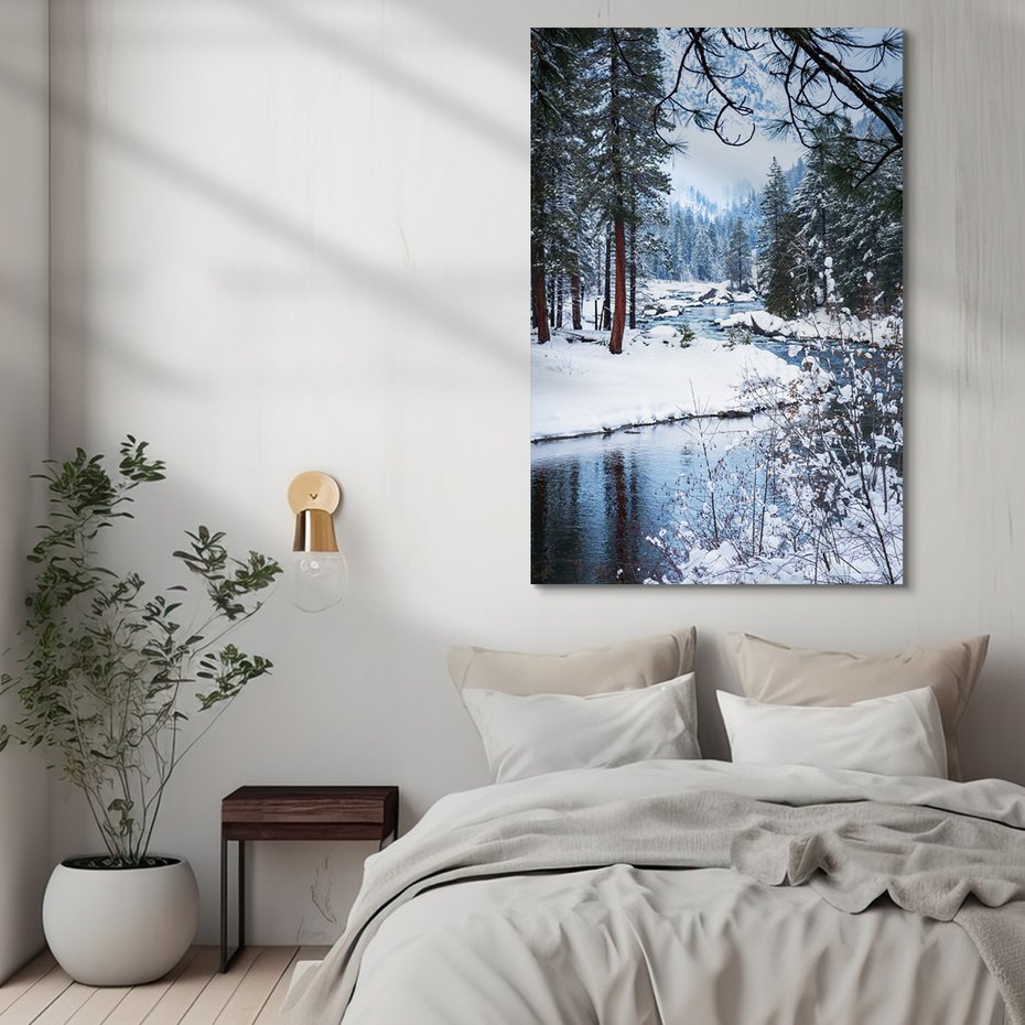 Obraz na płótnie - zima, śnieg, las