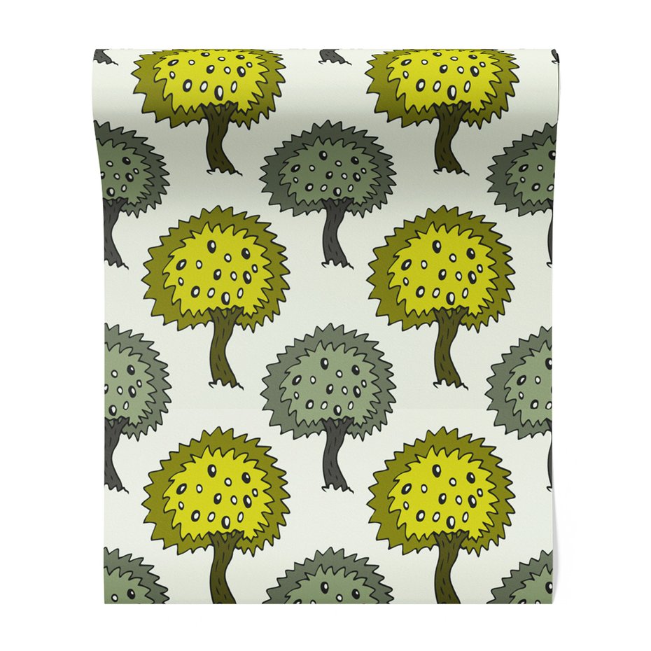 Tapeta - dziecięca, drzewa, wzór,