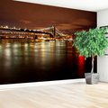 Fototapeta - miasto, most, noc
