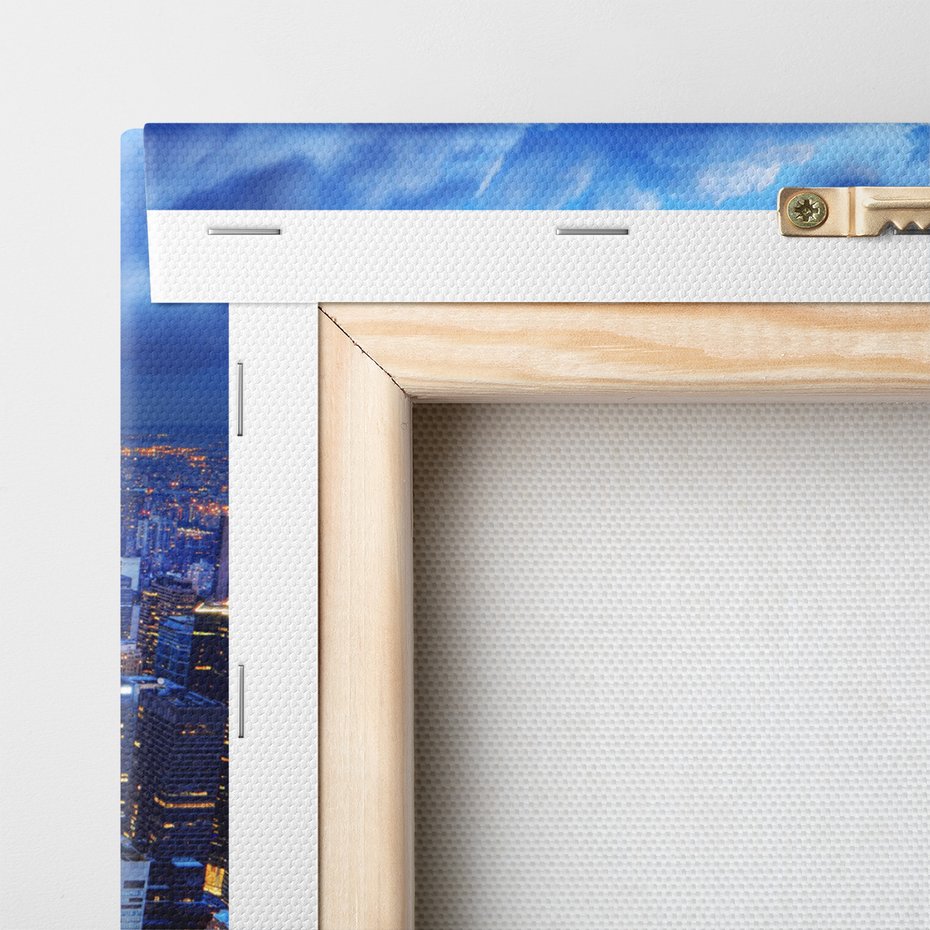 Obraz na płótnie - miasto, noc, budynki