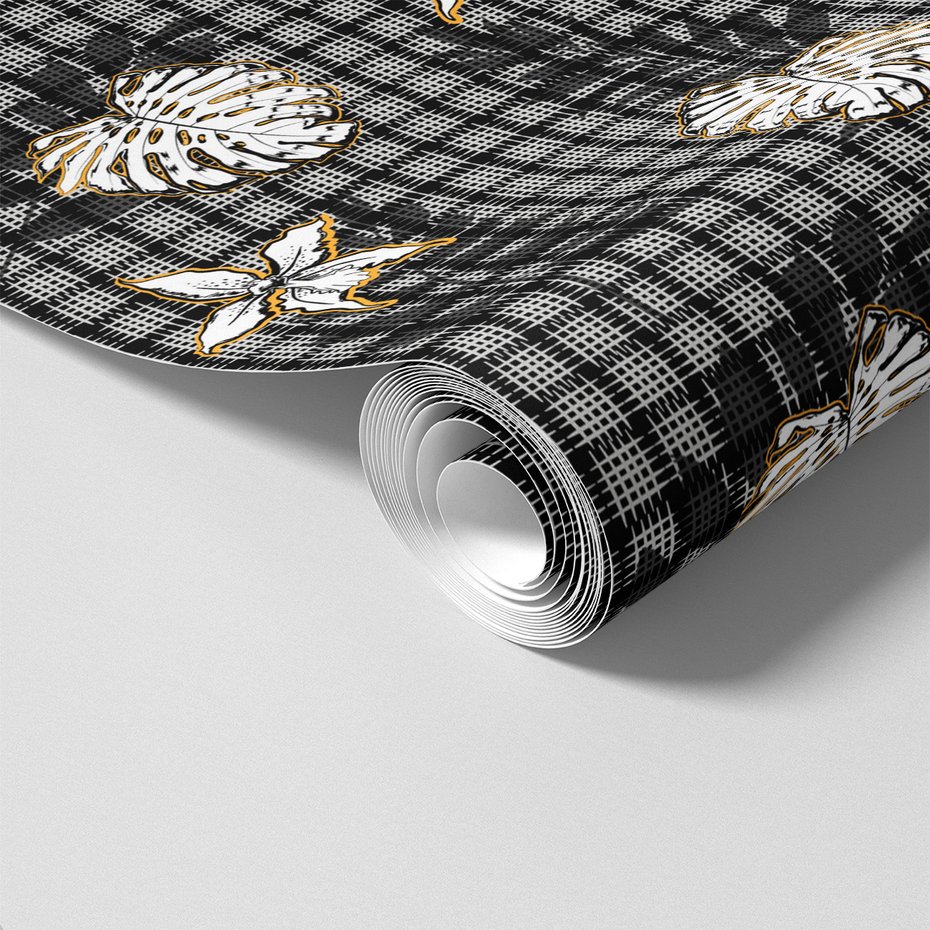 Tapeta - liście, kwiaty, tło