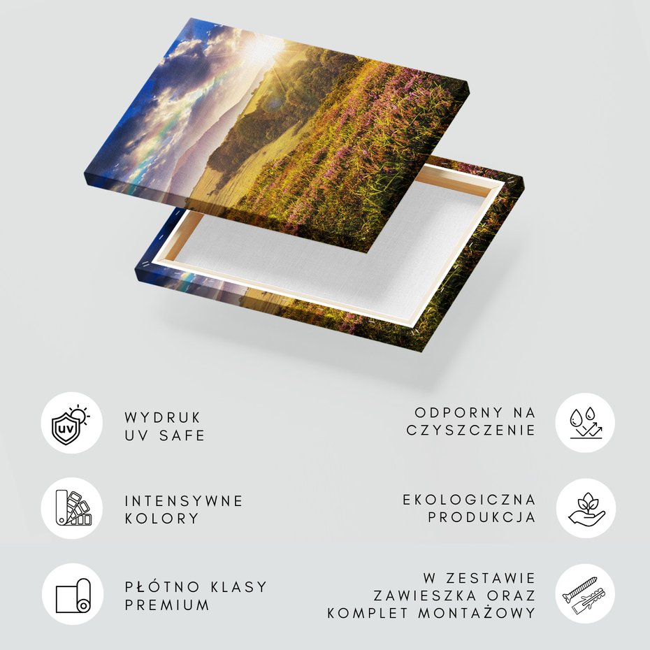 Obraz na płótnie - krajobraz, góry, słońce