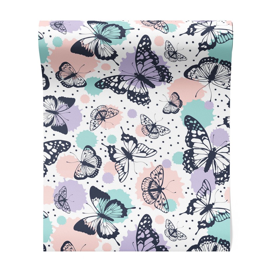 Tapeta - motyle, tło, kropki