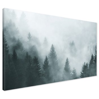 Obraz na płótnie - las, mgła, drzewa