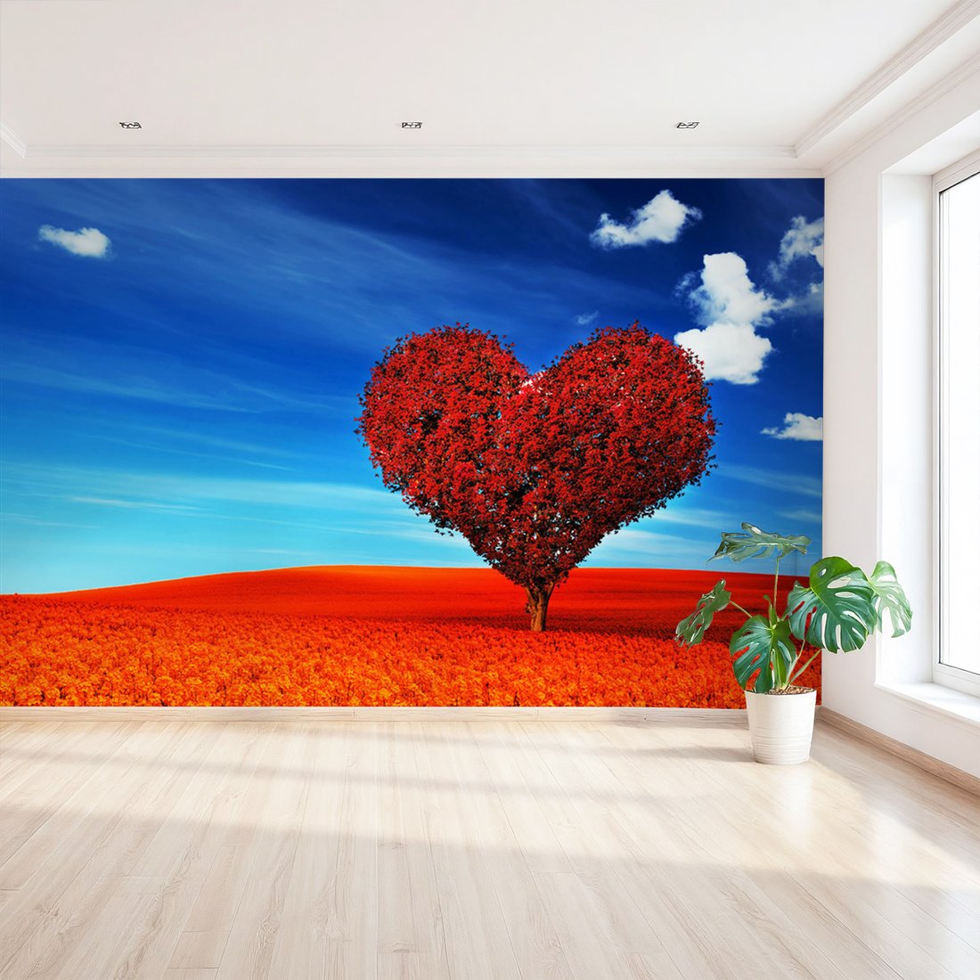 Fototapeta - drzewo, serce, krajobraz