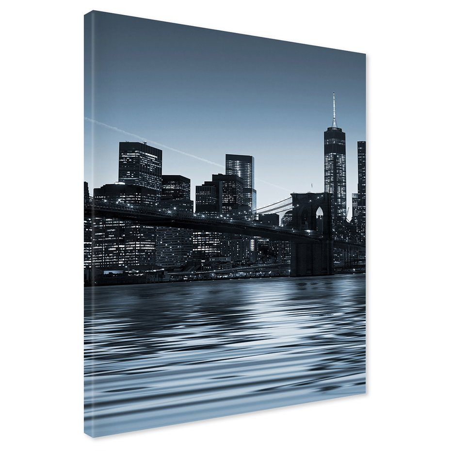 Obraz na płótnie - miasto, most, woda