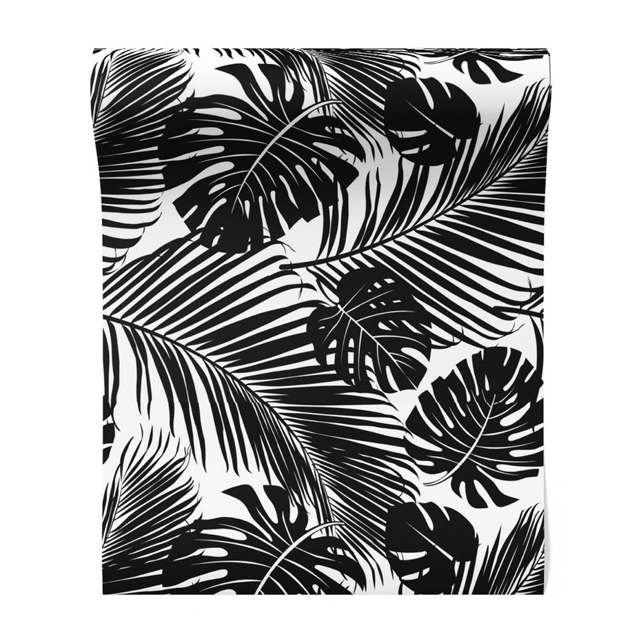 Tapeta - liście, monstera, palmy