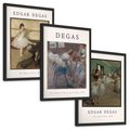 Zestaw obrazy w ramie, plakaty - balet, tancerki, Degas - rama czarna
