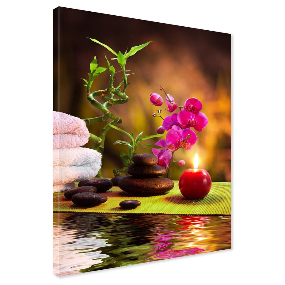 Obraz na płótnie - spa, relaks, kwiaty