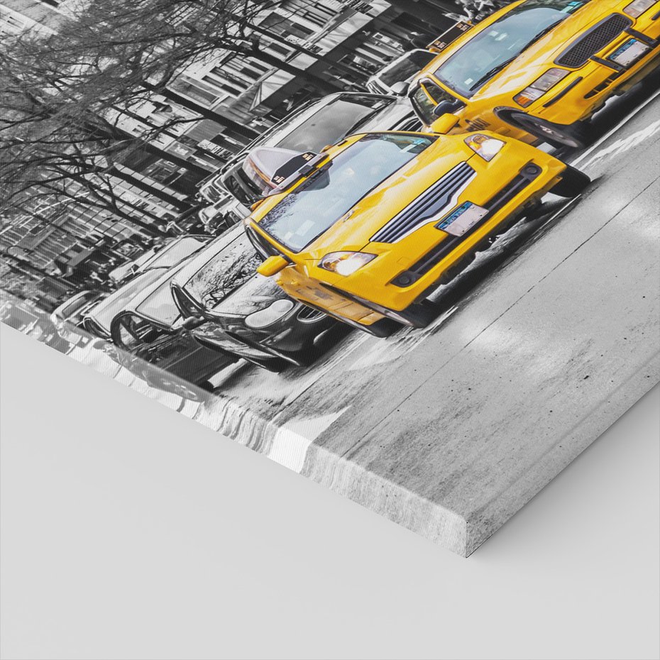 Obraz na płótnie - miasto, taksówki, ulica