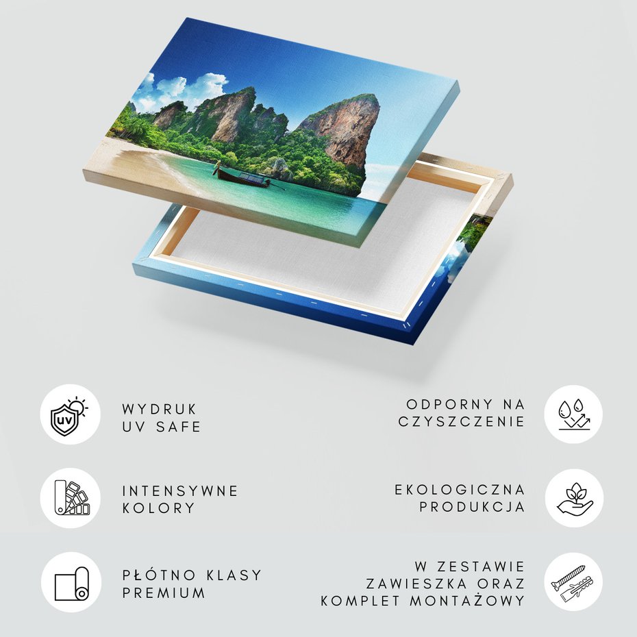 Obraz na płótnie - plaża, morze, skały